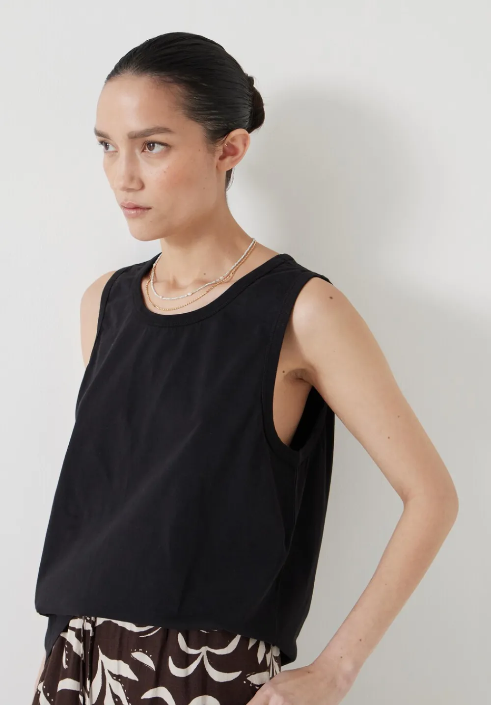 hush Tops & T-Shirts|Carla Relaxed Tank Top Black