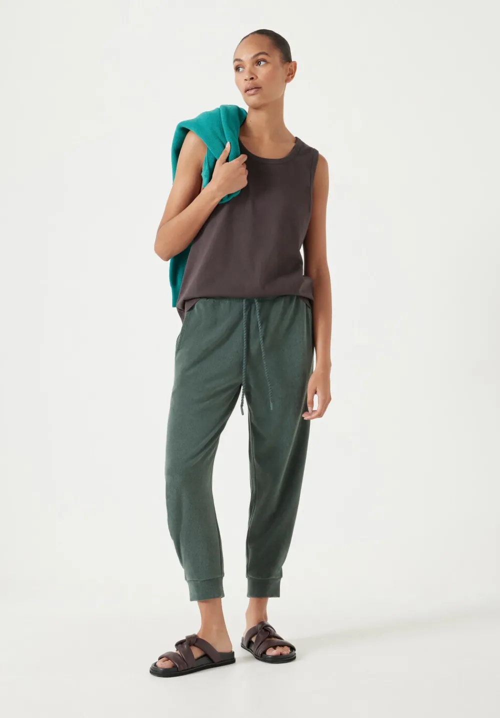 hush Tops & T-Shirts|Carla Relaxed Tank Top Chocolate brown