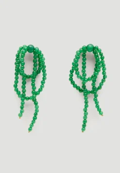 hush Jewellery|Cascading Beaded Earrings Bright Green