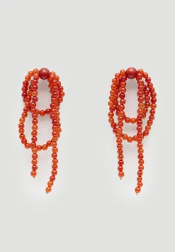 hush Jewellery|Cascading Beaded Earrings Ruby Red