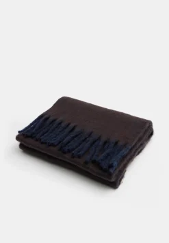 hush Scarves|Casey Colourblock Scarf Navy/Chocolate