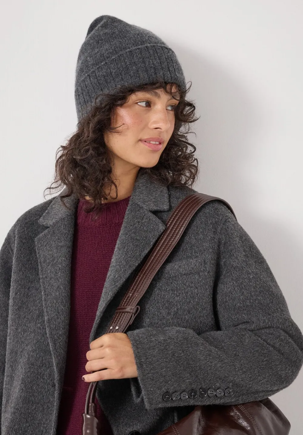 hush Hats|Cashmere Beanie Charcoal Marl