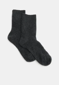 hush Socks & Tights|Cashmere Socks Charcoal Grey Marl