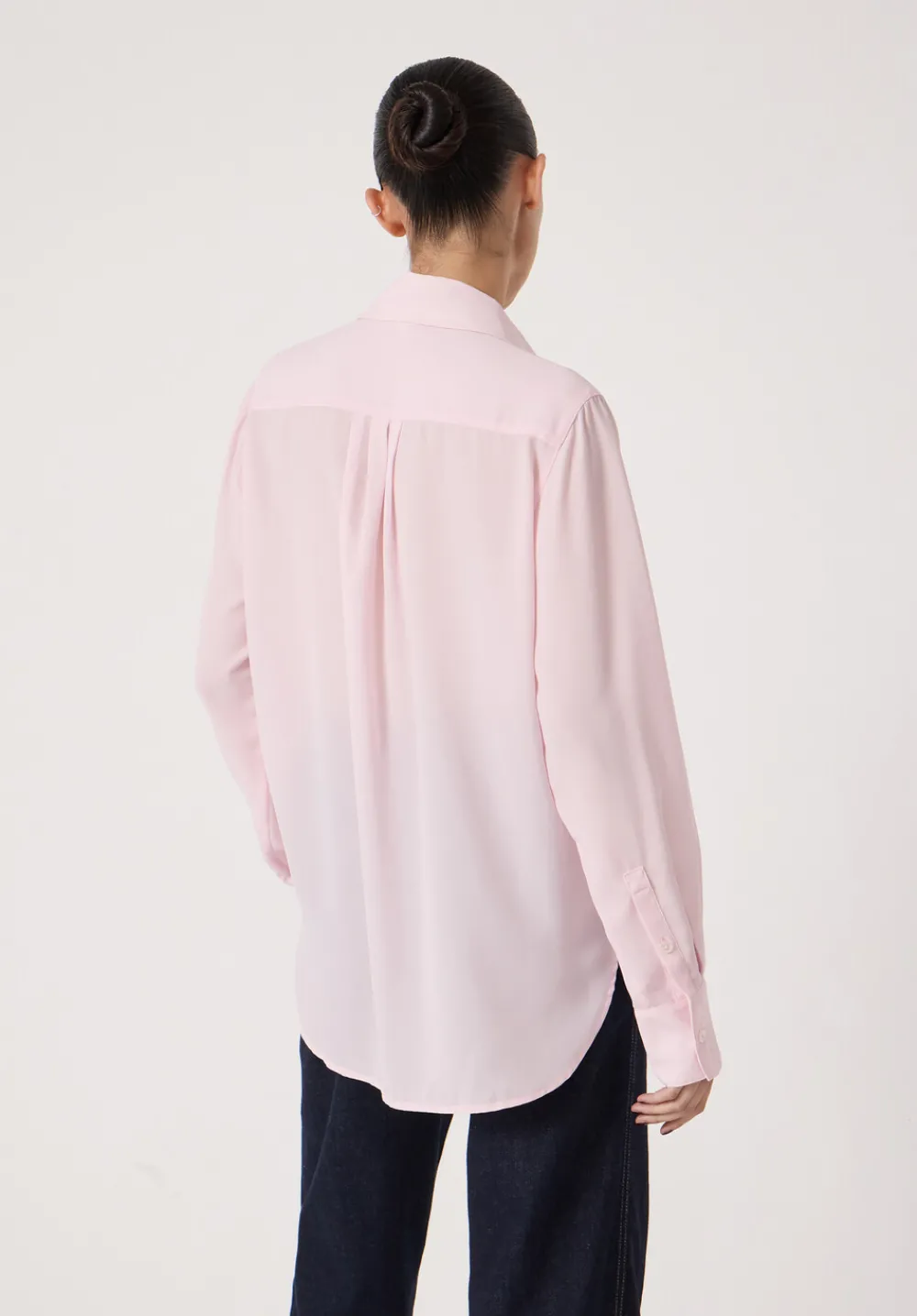 hush Shirts & Blouses|Chiffon Ruffle Blouse Soft Pink