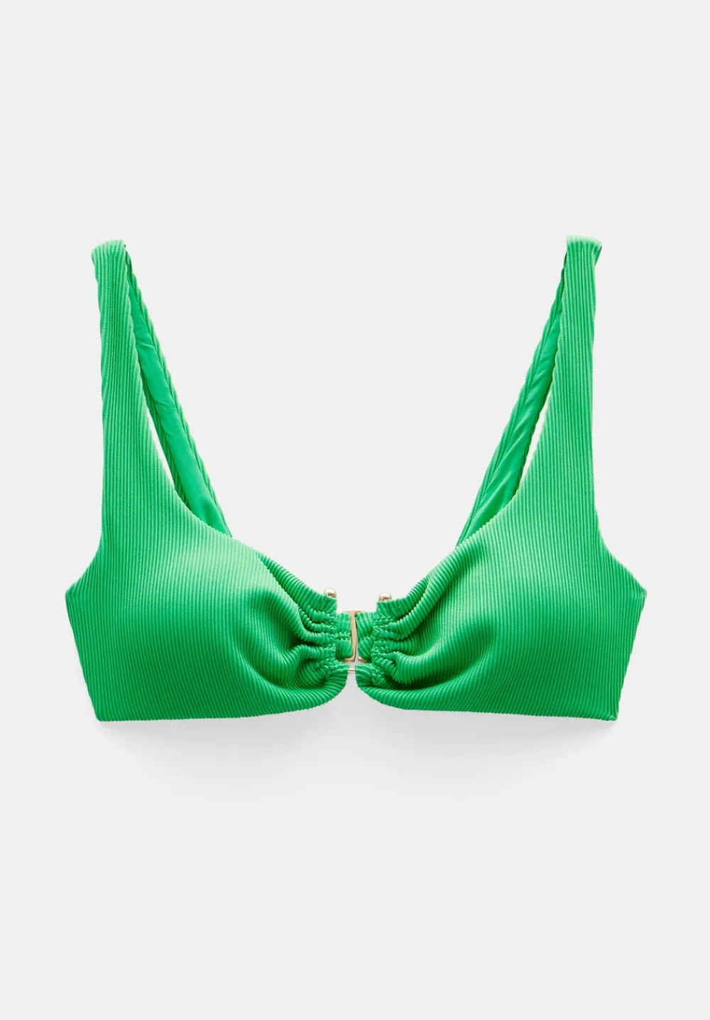 hush Swimwear & Beachwear|Chloe Rib Bikini Top Green