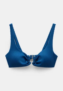 hush Swimwear & Beachwear|Chloe Rib Bikini Top Petrol