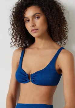 hush Swimwear & Beachwear|Chloe Rib Bikini Top Petrol
