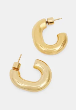 hush Jewellery|Chubby Hoop Earrings Gold