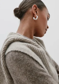 hush Jewellery|Chubby Hoop Earrings Silver