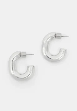 hush Jewellery|Chubby Hoop Earrings Silver