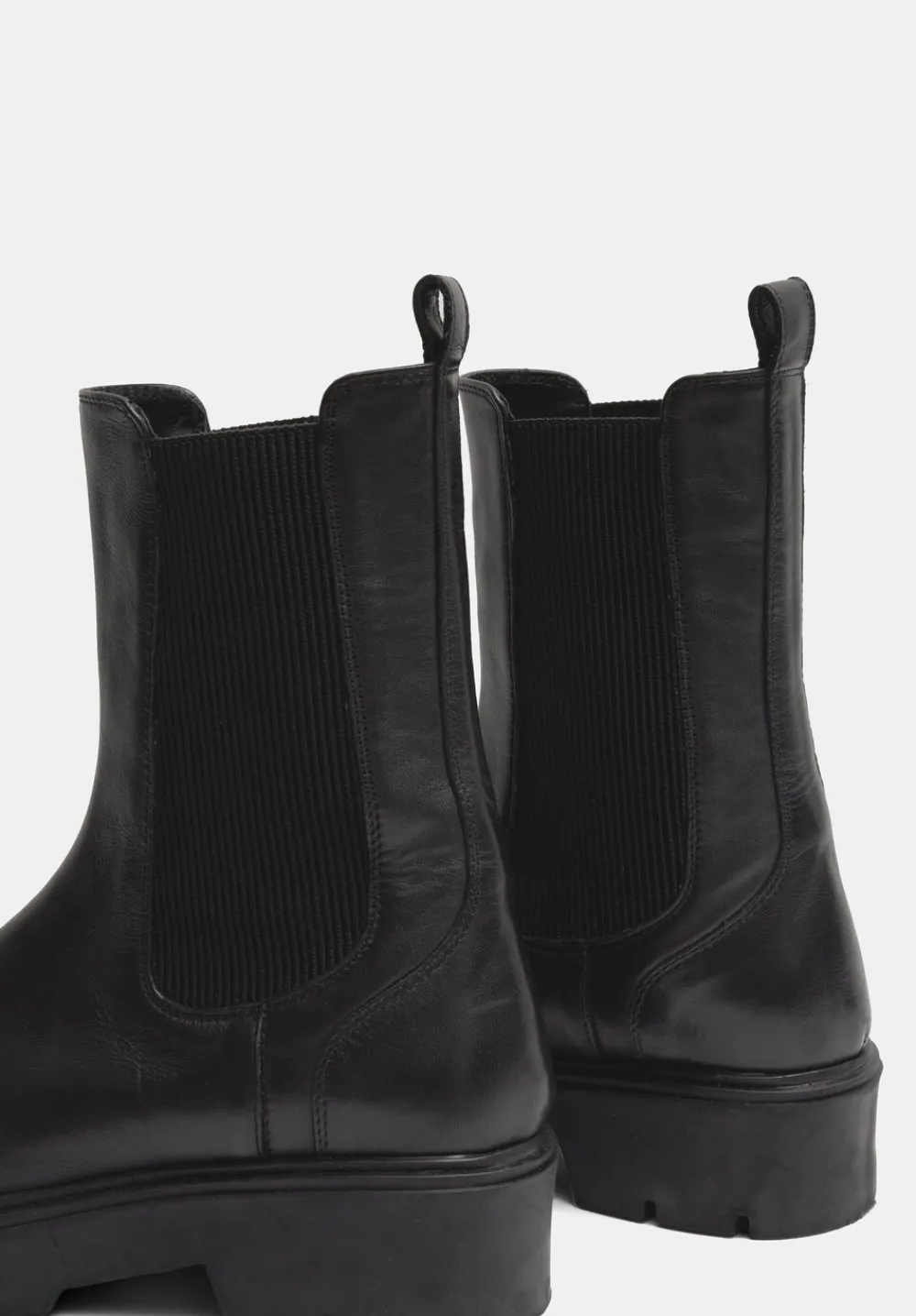 hush Boots|Chunky Leather Chelsea Boots Black