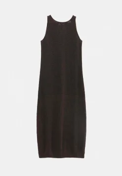 hush Dresses|Clara Knitted Dress Chocolate brown