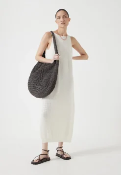 hush Dresses|Clara Knitted Dress Soft White