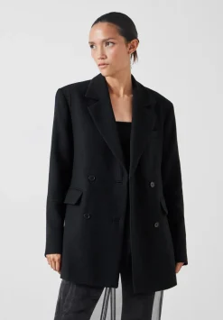 hush Jackets & Coats|Clarke Longline Blazer Black