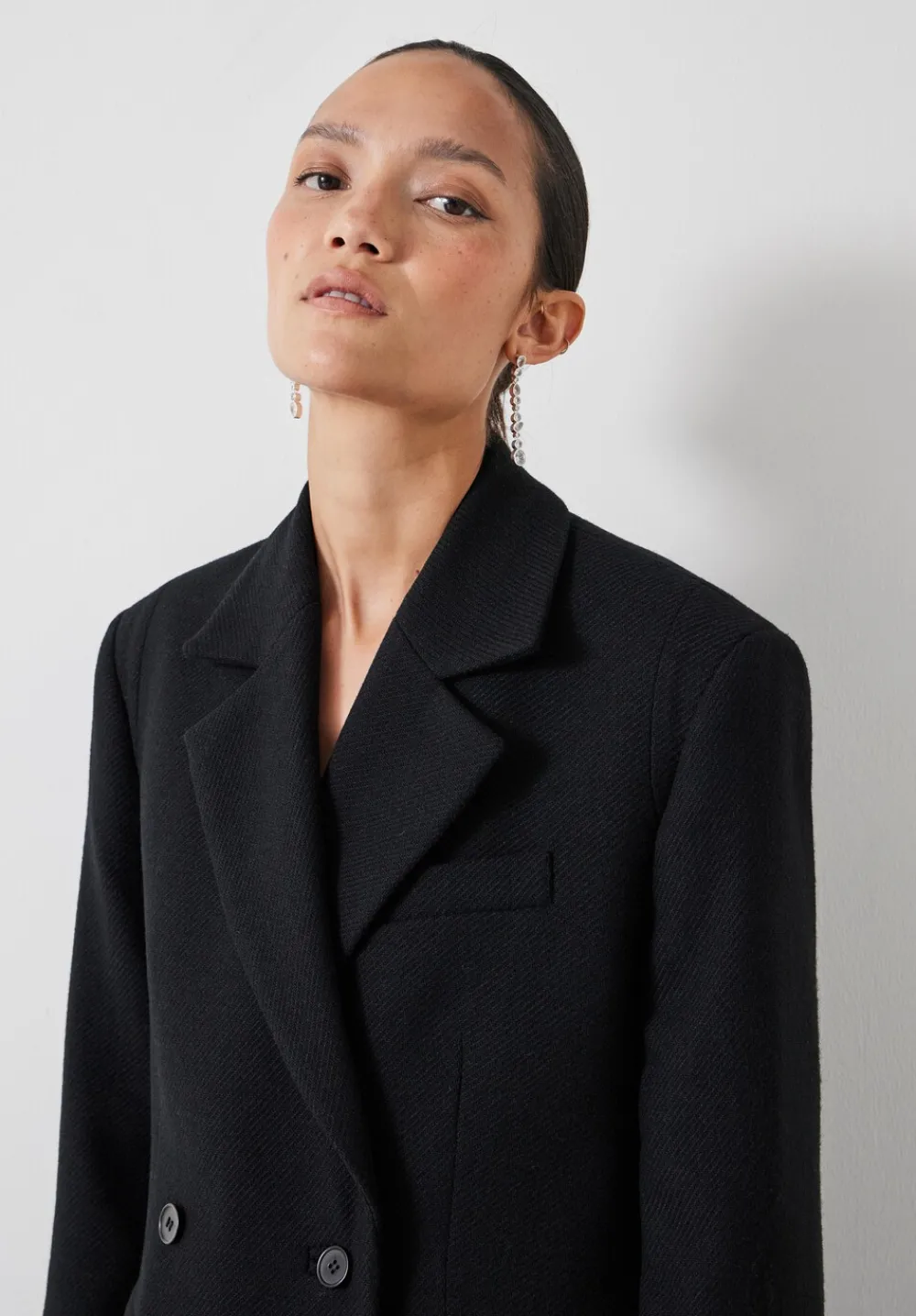 hush Jackets & Coats|Clarke Longline Blazer Black