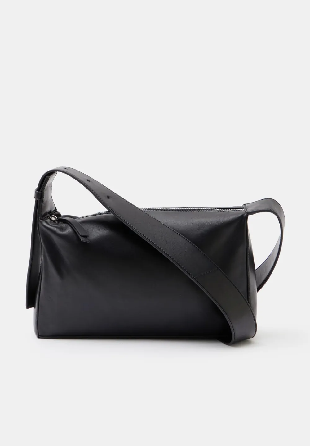 hush Bags|Cleo Minimal Leather Crossbody Bag Black