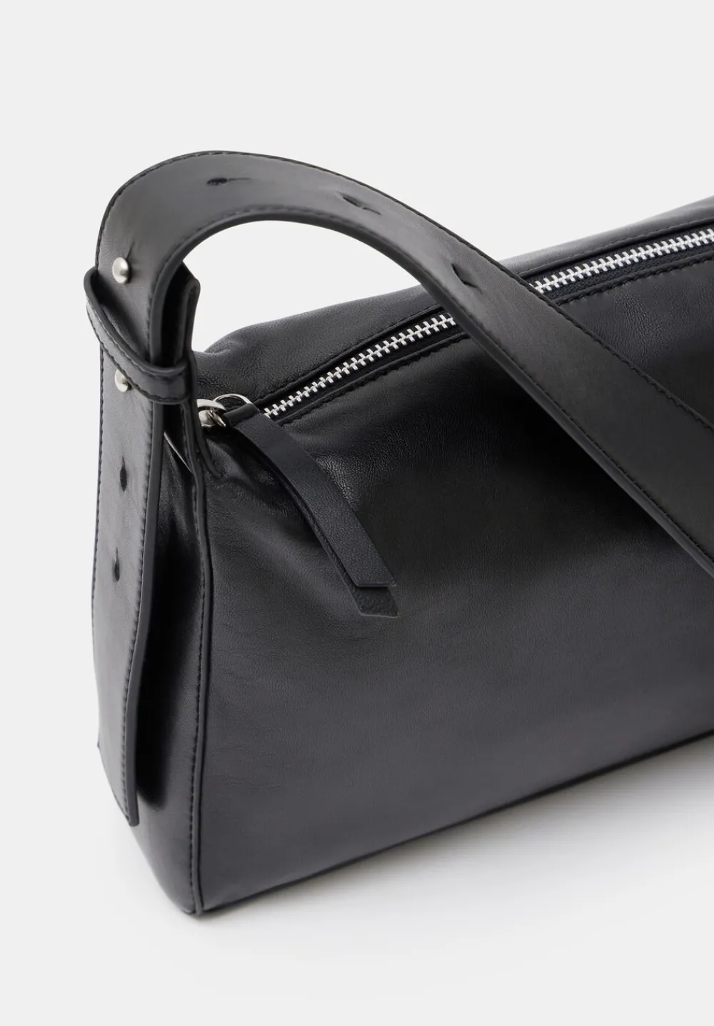 hush Bags|Cleo Minimal Leather Crossbody Bag Black