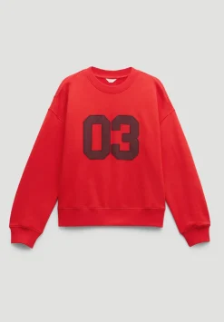 hush Sweatshirts & Hoodies|Collegiate 03 Graphic Sweatshirt Bright Red