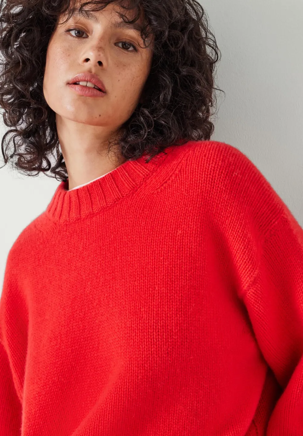 hush Jumpers & Cardigans|Cora Chunky Cashmere Crew Jumper Red