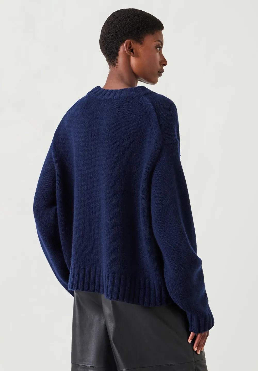 hush Jumpers & Cardigans|Cora Chunky Cashmere Crew Jumper Midnight Navy