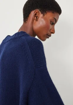 hush Jumpers & Cardigans|Cora Chunky Cashmere Crew Jumper Midnight Navy