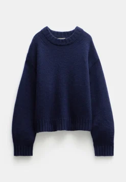 hush Jumpers & Cardigans|Cora Chunky Cashmere Crew Jumper Midnight Navy