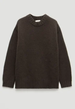 hush Jumpers & Cardigans|Cora Longline Chunky Cashmere Jumper Dark Brown