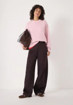 hush Jumpers & Cardigans|Cora Relaxed Chunky Cashmere Crew Jumper Blush Pink