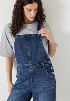 hush Jumpsuits|Dresses|Cordelia Barrel Leg Dungarees Mid Authentic Blue