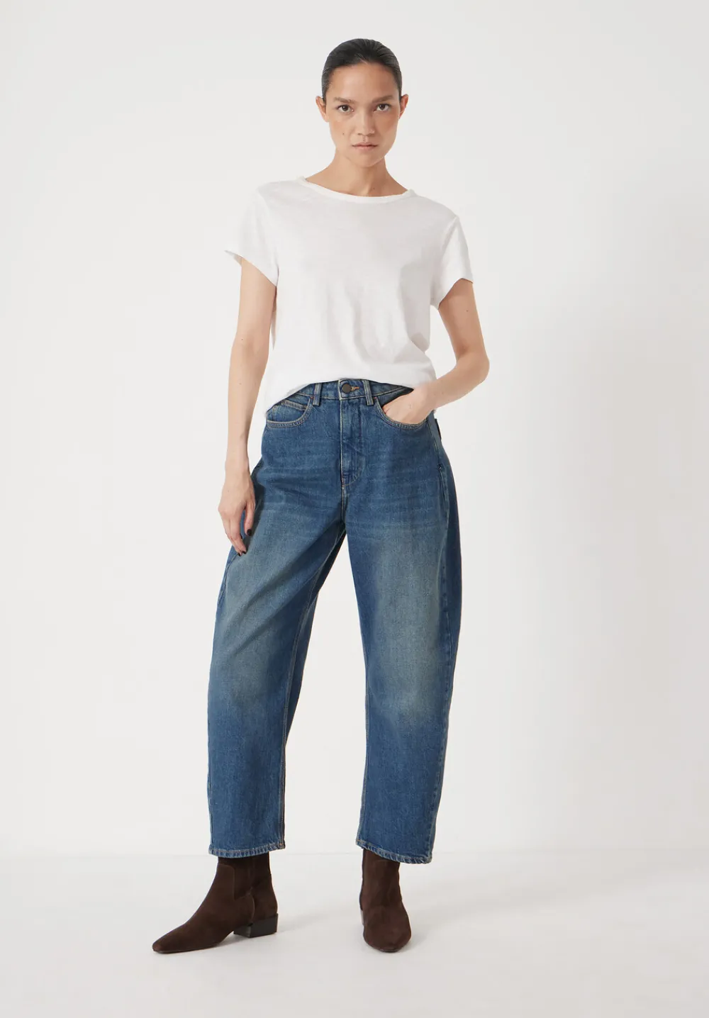 hush Jeans|Trousers|Cordelia Barrel Leg Jeans Mid Authentic Wash