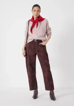 hush Jeans|Trousers|Cordelia Barrel Leg Snake Print Jeans Snake Print Brown