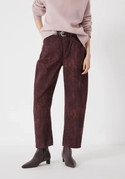 hush Jeans|Trousers|Cordelia Barrel Leg Snake Print Jeans Snake Print Brown