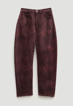 hush Jeans|Trousers|Cordelia Barrel Leg Snake Print Jeans Snake Print Brown