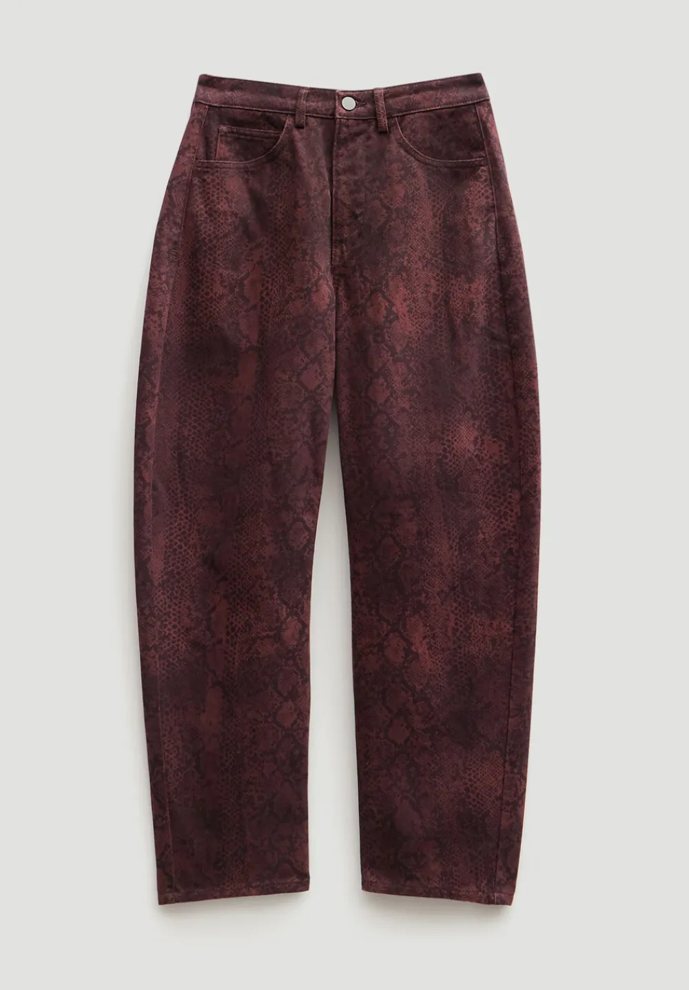 hush Jeans|Trousers|Cordelia Barrel Leg Snake Print Jeans Snake Print Brown