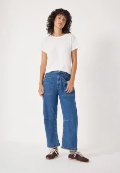 hush Jeans|Trousers|Cordi Barrel Leg Jeans Mid Blue
