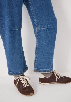 hush Jeans|Trousers|Cordi Barrel Leg Jeans Mid Blue