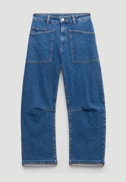 hush Jeans|Trousers|Cordi Barrel Leg Jeans Mid Blue