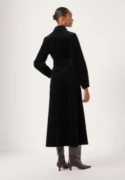 hush Dresses|Cotton Cord Midi Dress Black