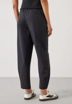 hush Trousers|Cotton Poplin Easy Trousers Black
