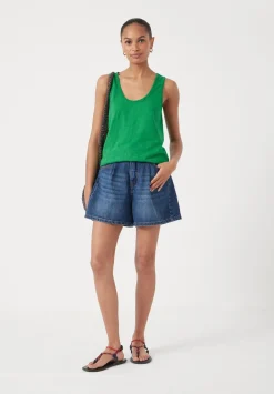 hush Tops & T-Shirts|Cotton Slub Tank Top Bright Green