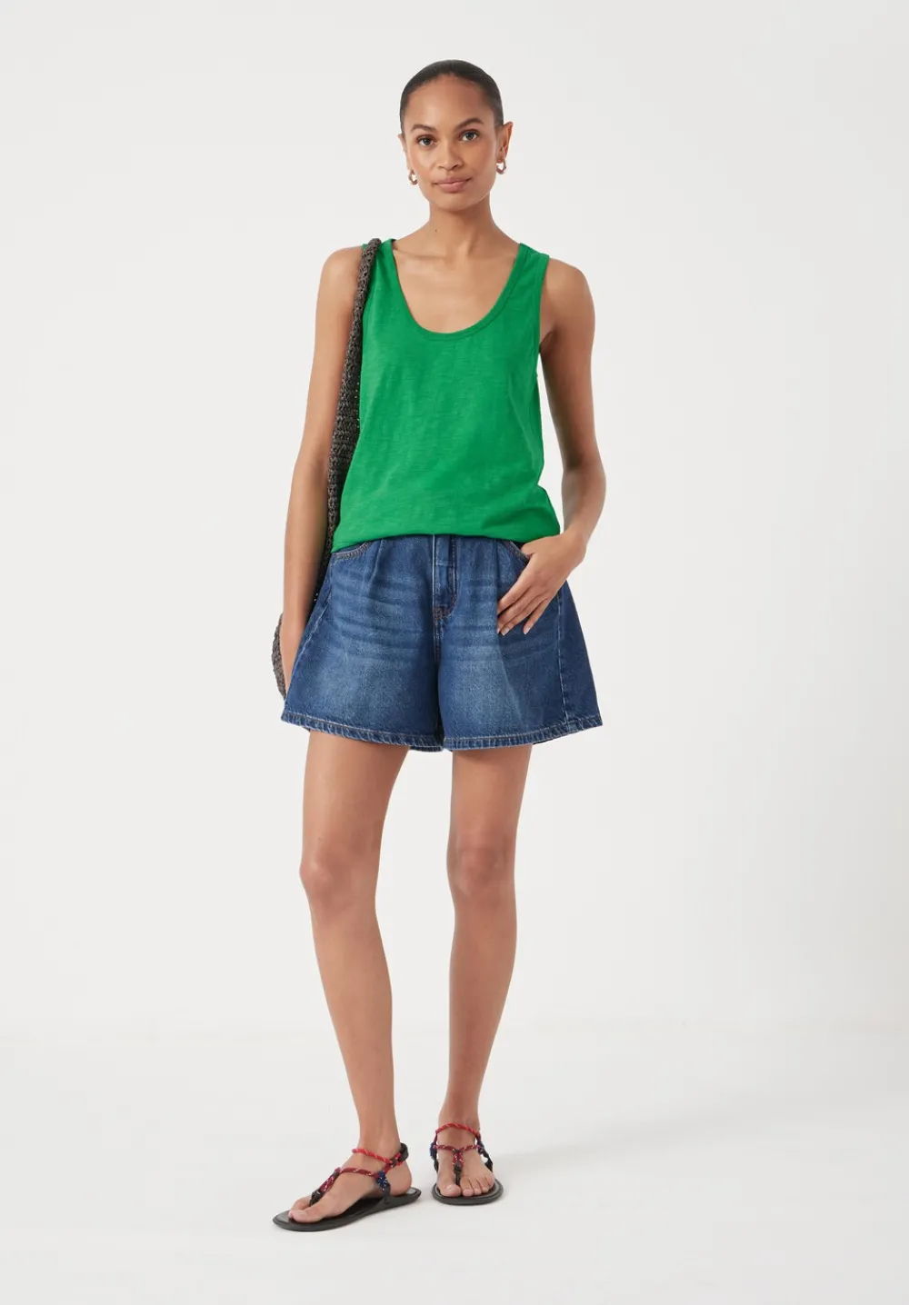 hush Tops & T-Shirts|Cotton Slub Tank Top Bright Green