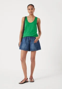 hush Tops & T-Shirts|Cotton Slub Tank Top Bright Green