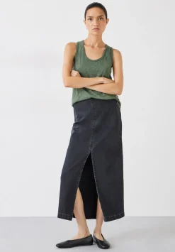 hush Tops & T-Shirts|Cotton Slub Tank Top Khaki