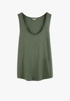 hush Tops & T-Shirts|Cotton Slub Tank Top Khaki