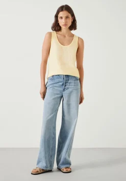 hush Tops & T-Shirts|Cotton Slub Tank Top Butter Lemon