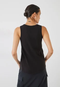 hush Tops & T-Shirts|Cotton Slub Tank Top Black