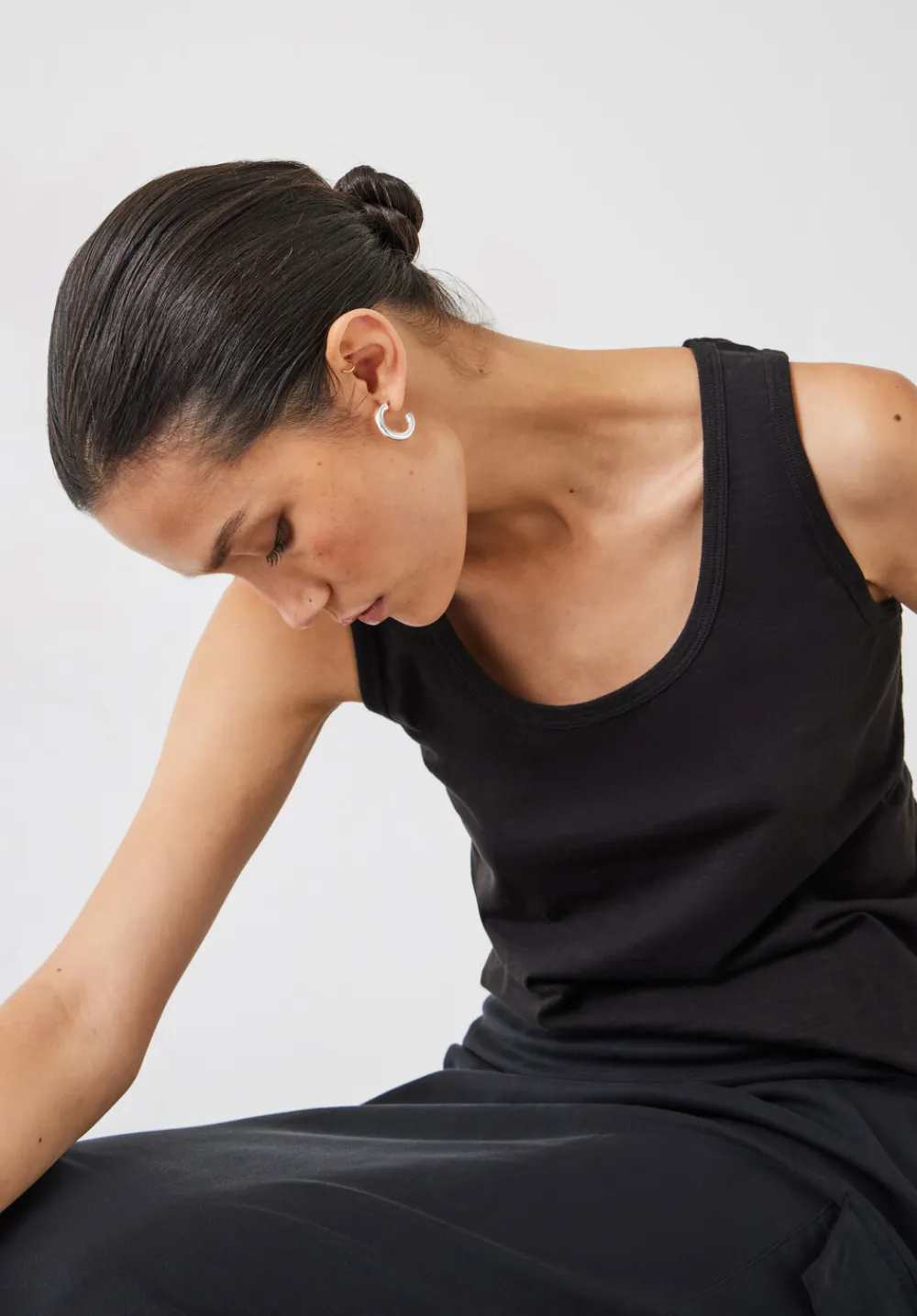 hush Tops & T-Shirts|Cotton Slub Tank Top Black