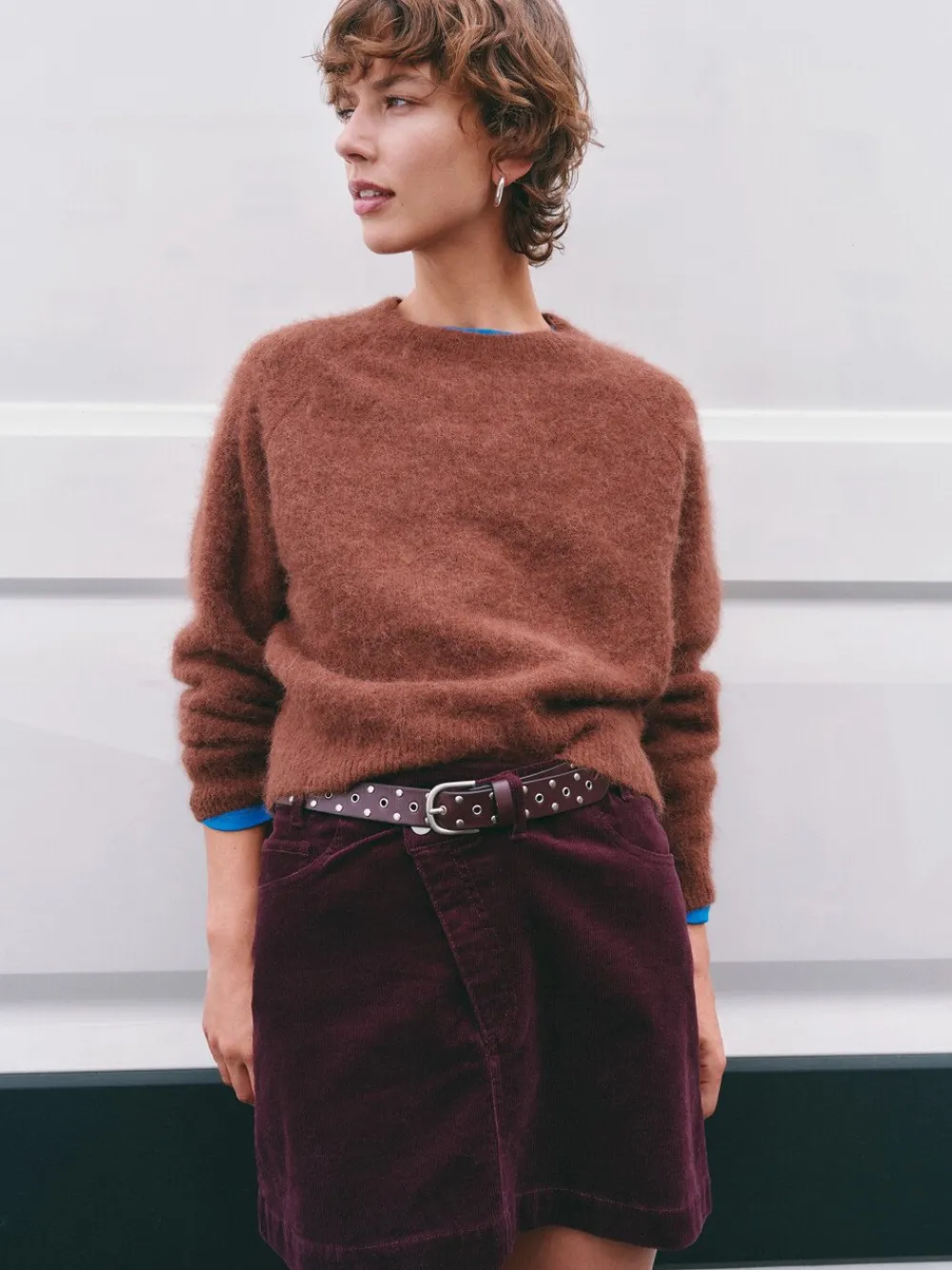 hush Jumpers & Cardigans|Crew Neck Alpaca Wool Jumper Toffee Brown