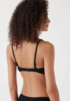 hush Swimwear & Beachwear|Crinkle Ring Bikini Top Black