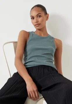 hush Trousers|Crinkle Wide Leg Cropped Trousers Black